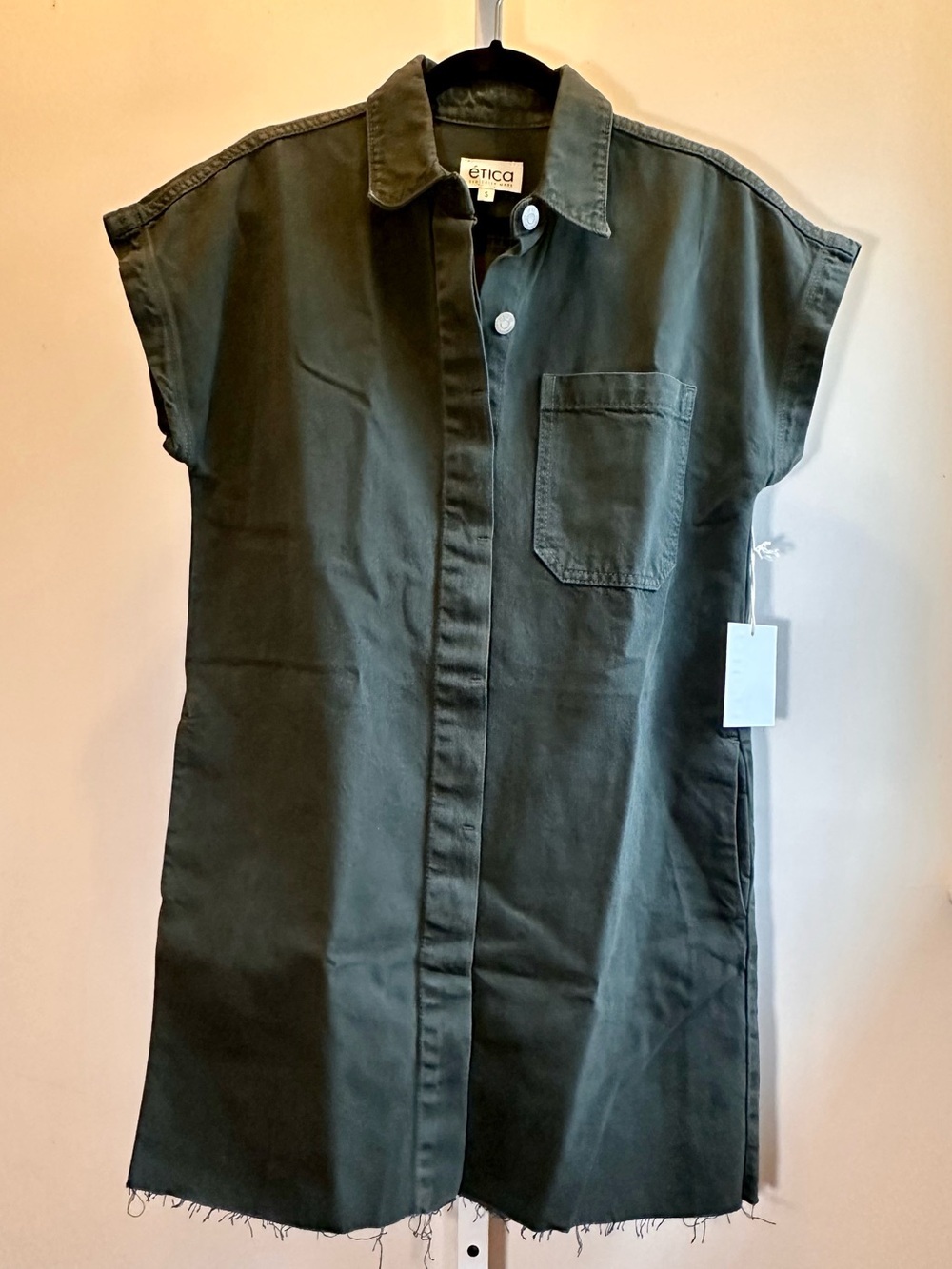 ÉTICA Pricilla Shirt Dress Seaweed NWT Size Small $228